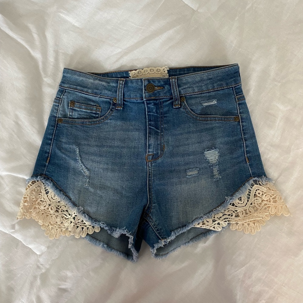 altard state lace blue shorts